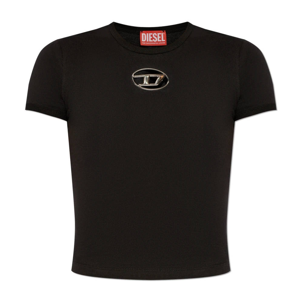 Diesel T-shirt `T-Uncutie-Long-Od` Black Dames