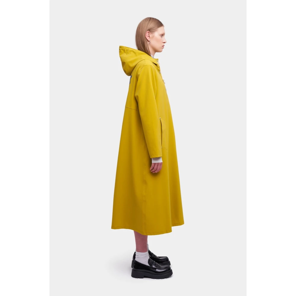 Stutterheim Love Print Matte Regenjas Yellow Dames