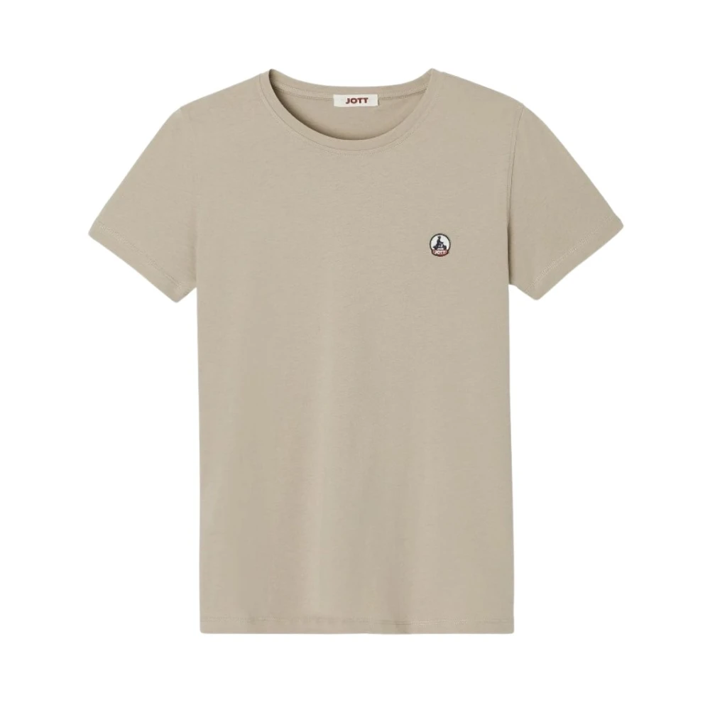 Jott Biologisch Katoenen Basic T-shirt Beige Heren