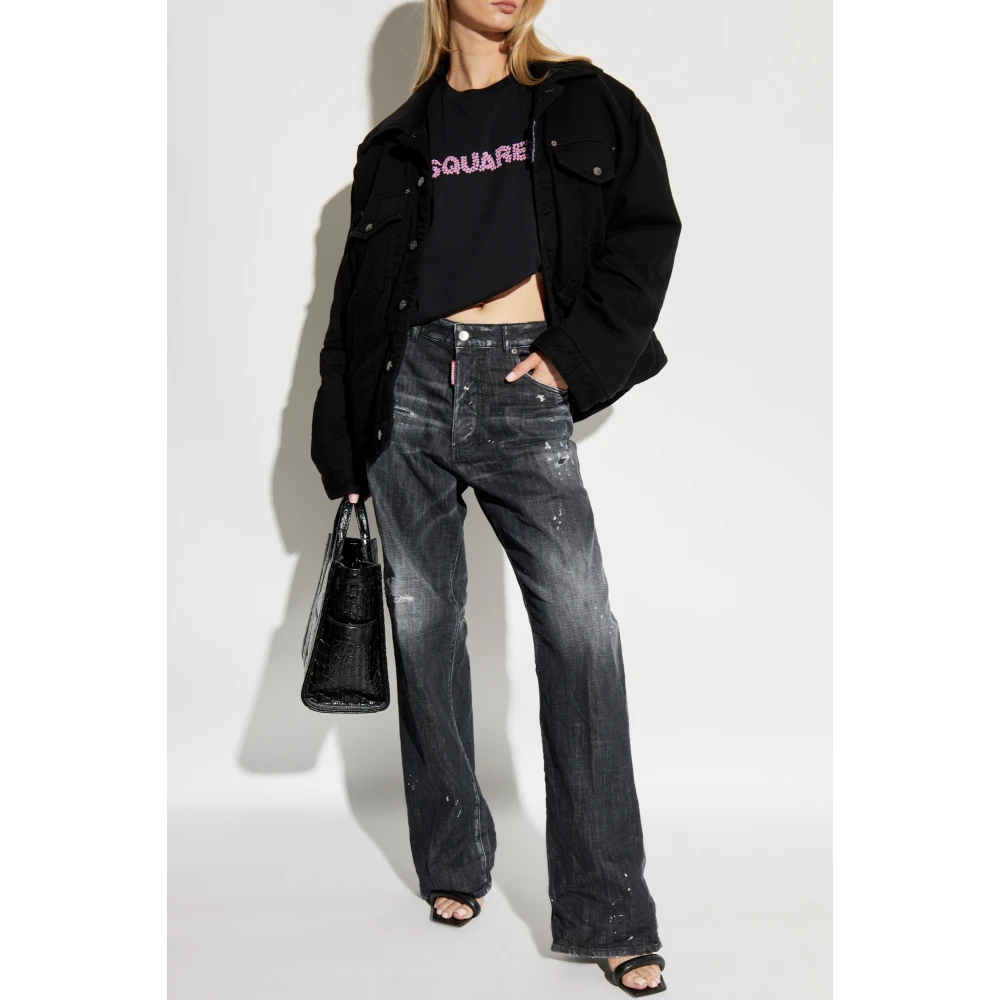 Dsquared2 Denim jas Black Dames