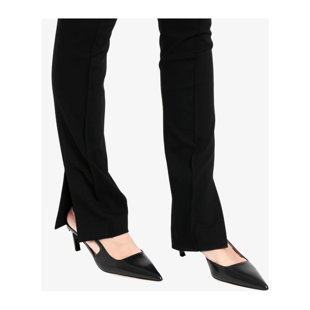 Erika Cavallini Zwarte Slim Fit Broek met Stijlvolle Details Black Dames