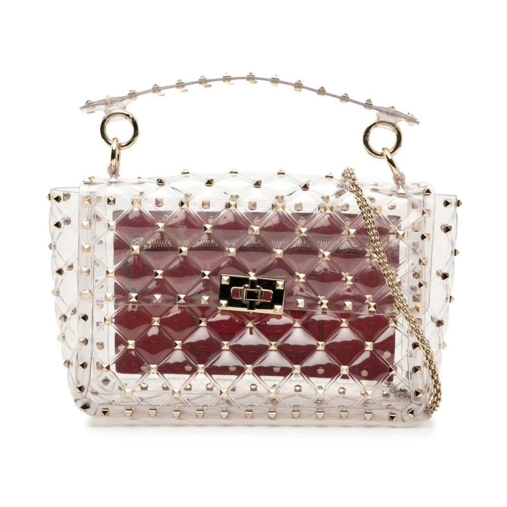 Valentino Vintage Women's Pre-Owned Studded Top Handle Bag