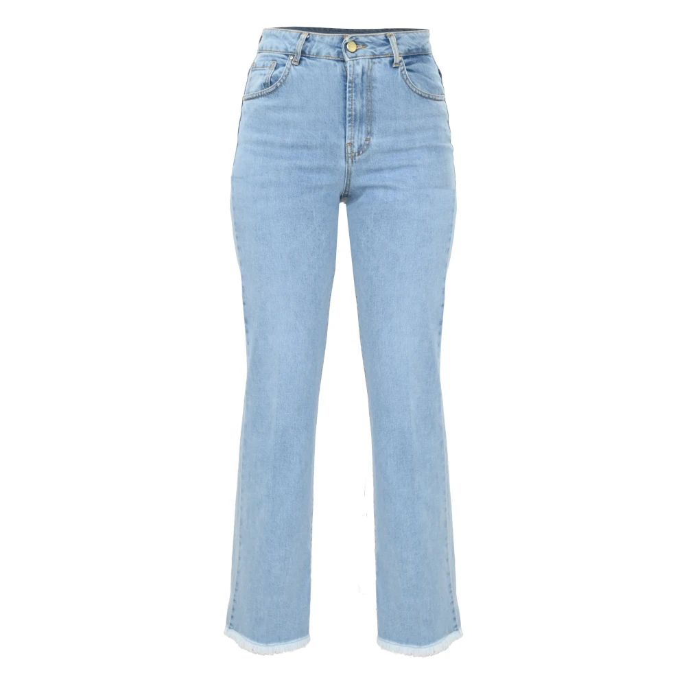 Kocca Rechte jeans met pailletten op de zakken Blue Dames