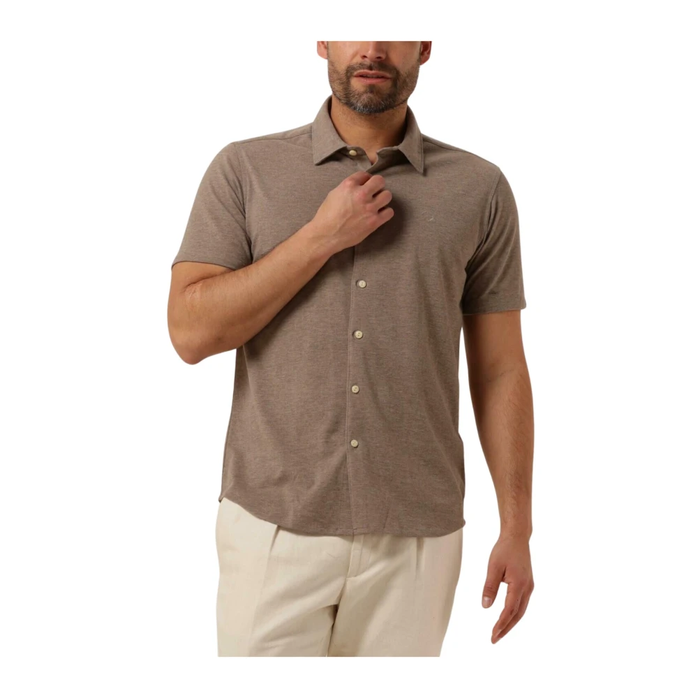 Dstrezzed Casual Beige Overhemd voor Heren Brown Heren