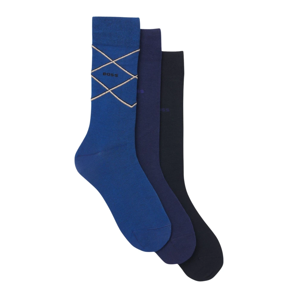 Hugo Boss Heren Sokken 3-Pack Cadeauset Blue Heren
