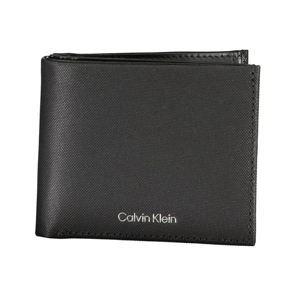 Calvin Klein Elegante Zwarte Leren RFID-Portemonnee Black Heren