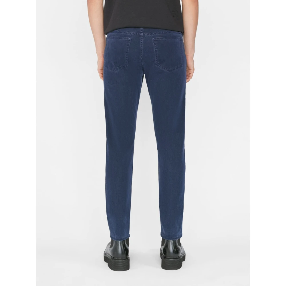 Frame Slim Geborstelde Twill Jeans Blue Heren