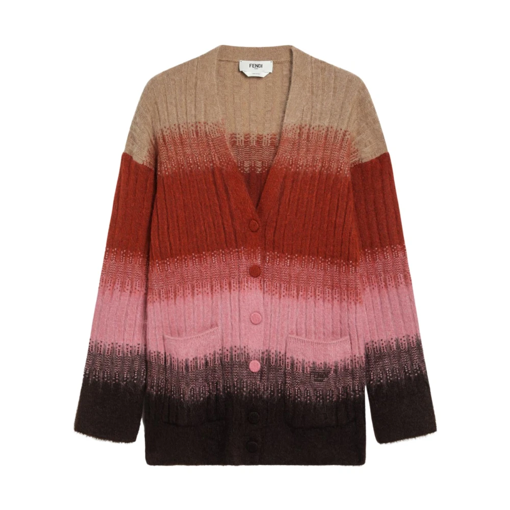 Fendi Maglia Cardigan Corto - Female - Cardigans - Multicolor - 2XS - Knitwear