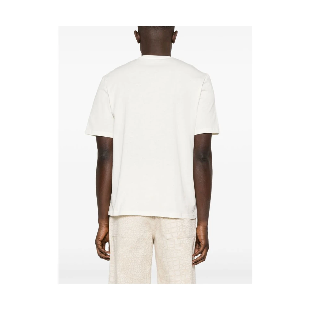Jacquemus Wit Grafische Print Crew Neck T-shirt White Heren