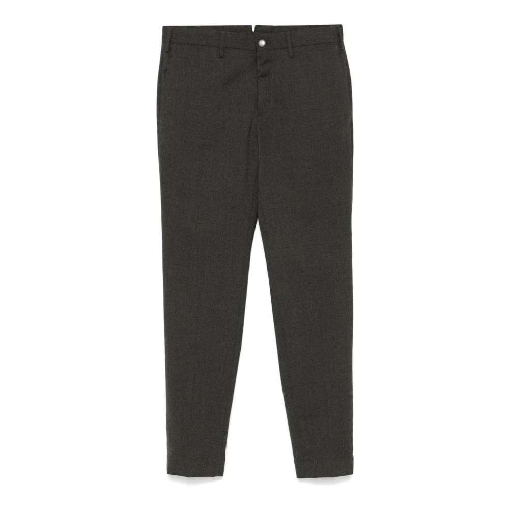 Incotex Donkergrijze Wollen Blend Pakbroek Gray Heren
