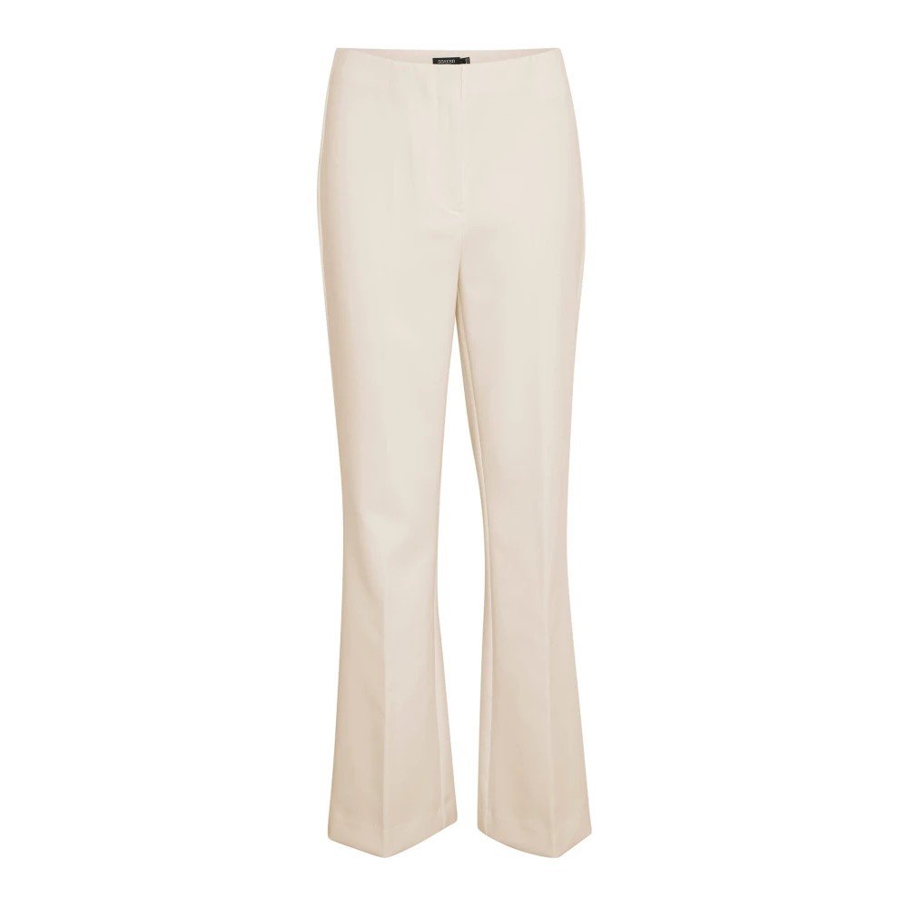 Soaked in Luxury Stijlvolle Silhouet Broek Haver Beige Dames