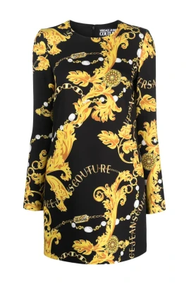 Svart Chain Couture Klänning