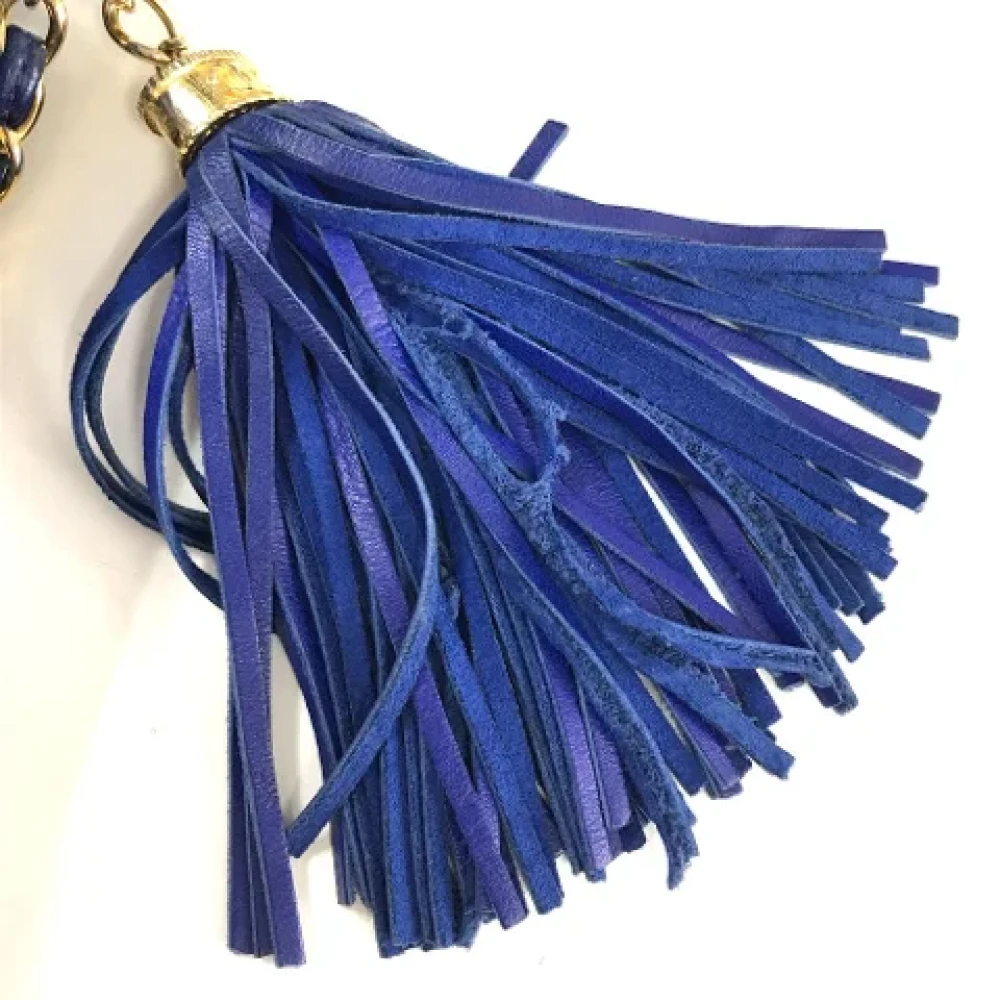 Chanel Vintage Pre-owned Leather chanel-bags Blue Dames