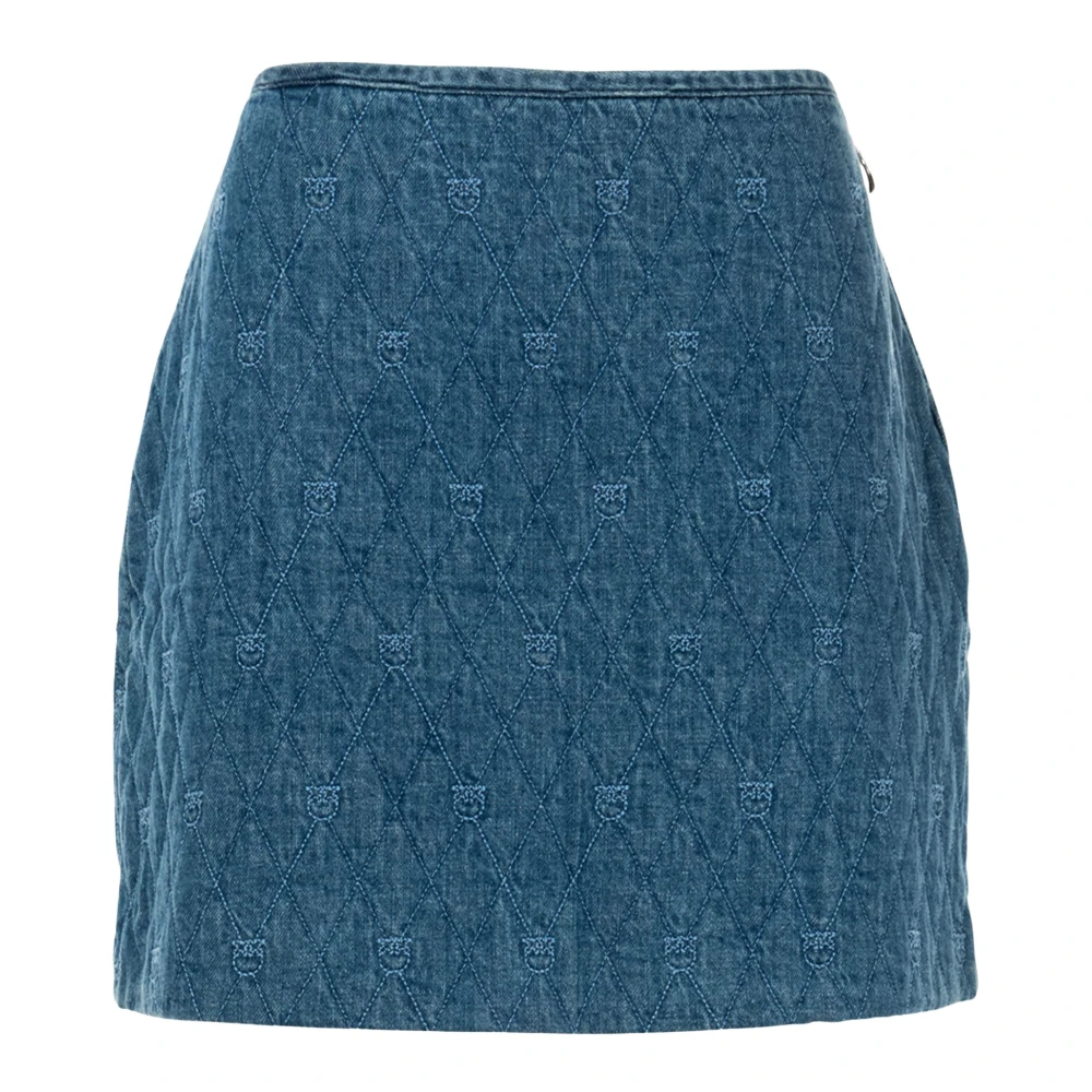 Pinko Korte denim rok voor vrouwen Blue Dames