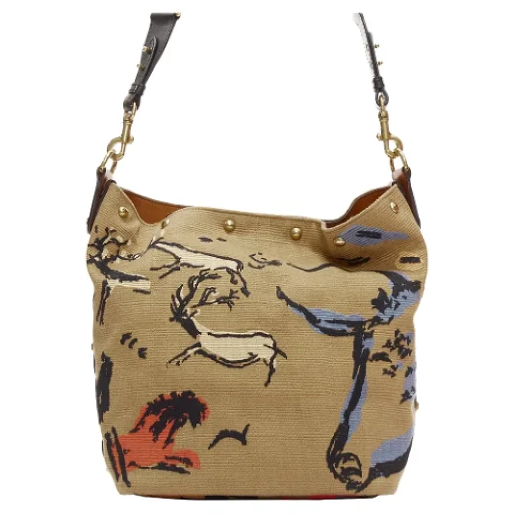Dior Vintage Pre-owned Cotton totes Brown Dames