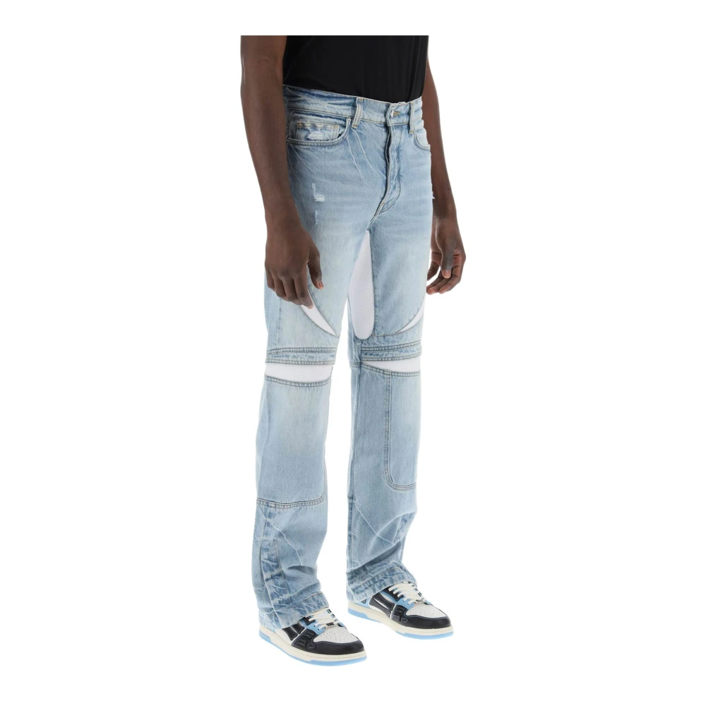 Amiri Jeans met mesh-inzetstukken Blue Heren