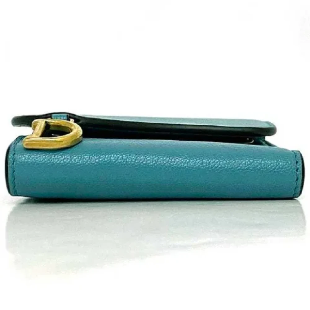 Dior Vintage Pre-owned Canvas wallets Blue Dames