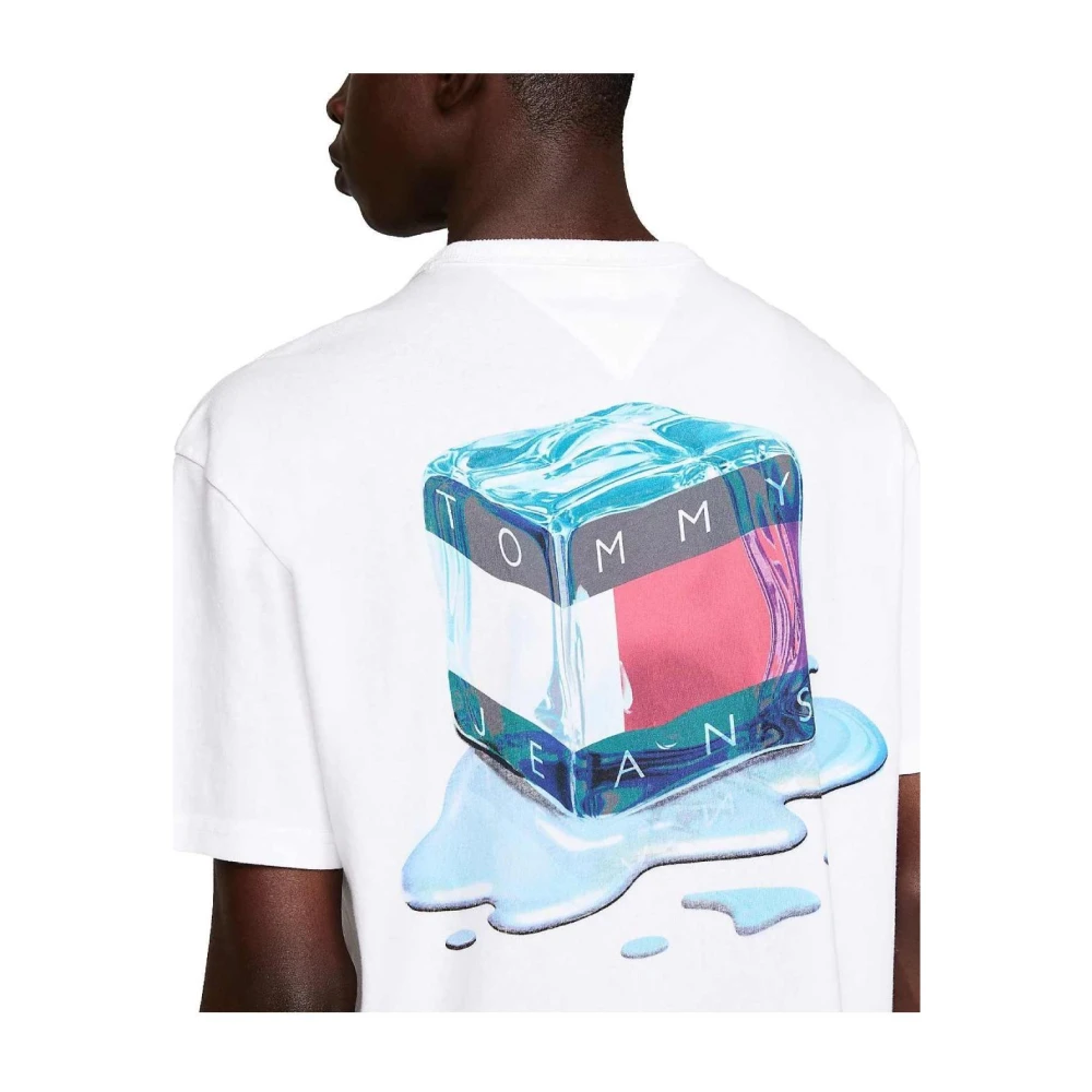Tommy Hilfiger Grappig Novelty Tee met Frisse Visuele Details White Heren