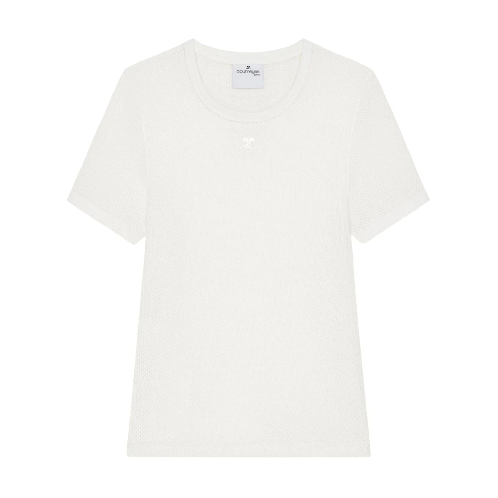 Courrèges Donna Bianco Top, M, New,