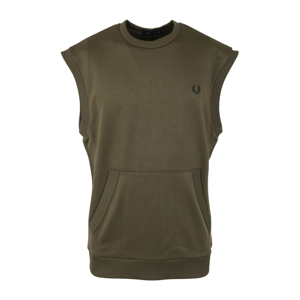 Fred Perry Groene Tricot Tank Top Green Heren