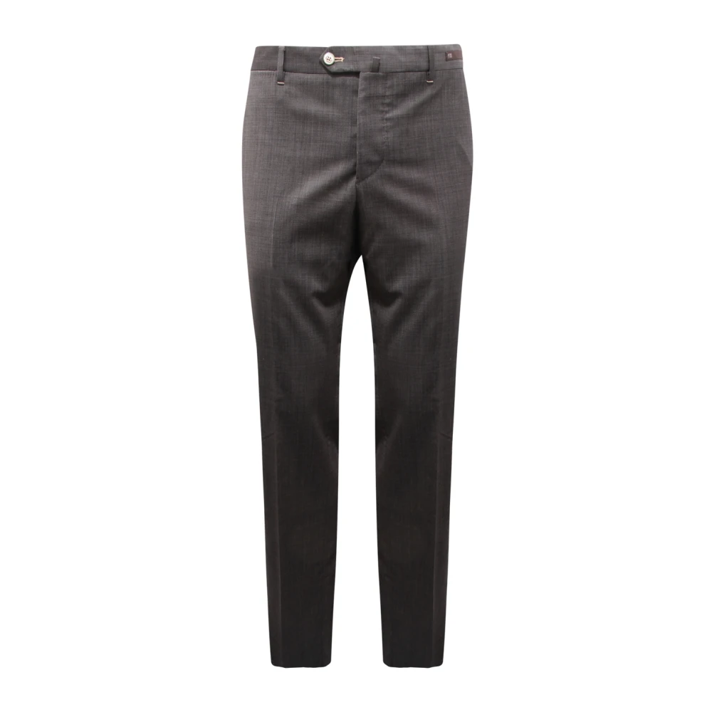 Pt01 Men's Gray Slim Fit Wool Trousers - Slim-Fit Trousers - 3XL - Trousers