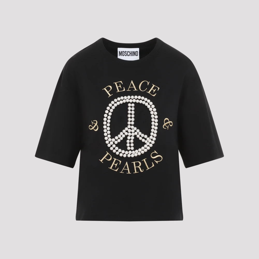 Moschino Zwarte T-Shirt Collectie Black Dames