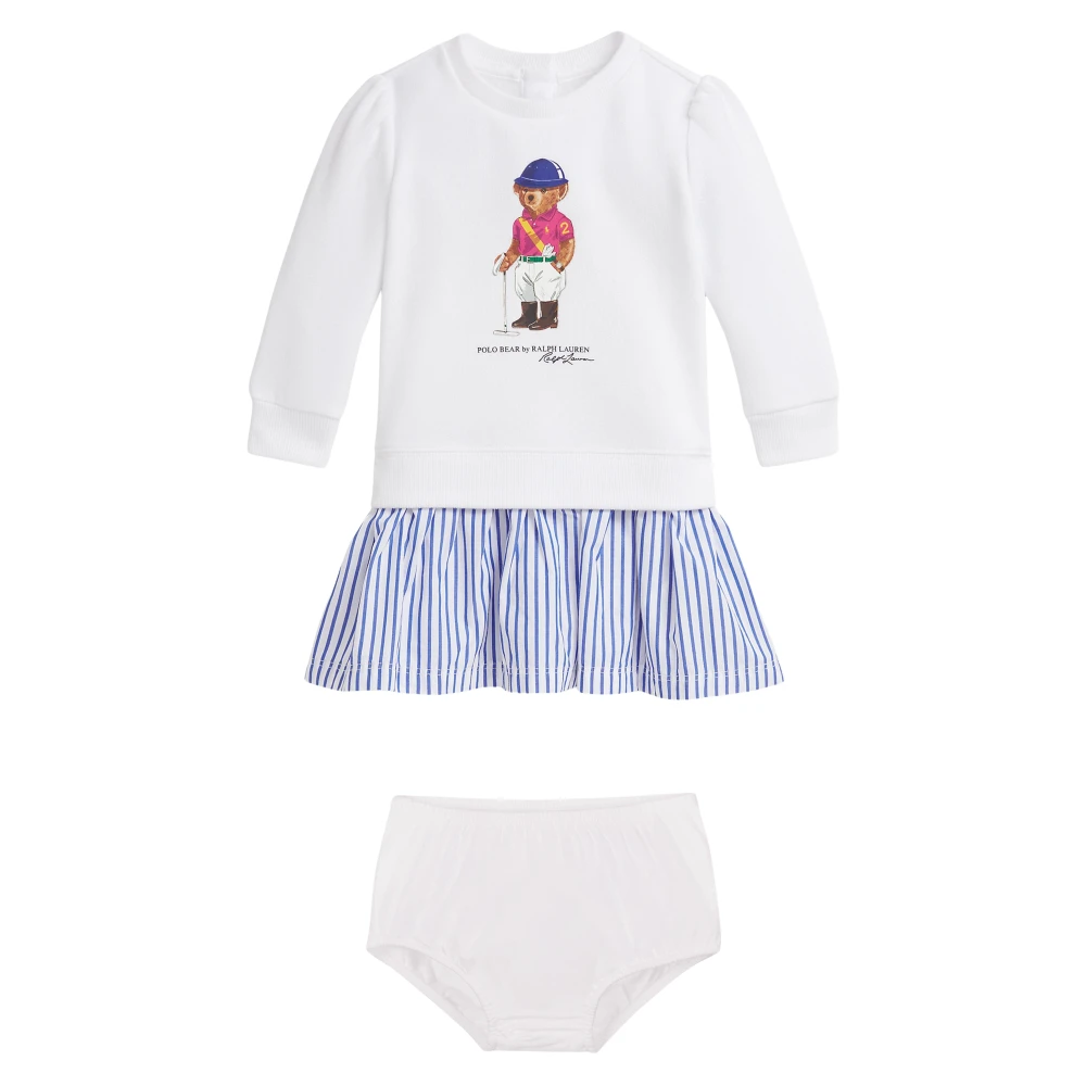 Ralph Lauren Women's White Polo Bear Sweater Dress