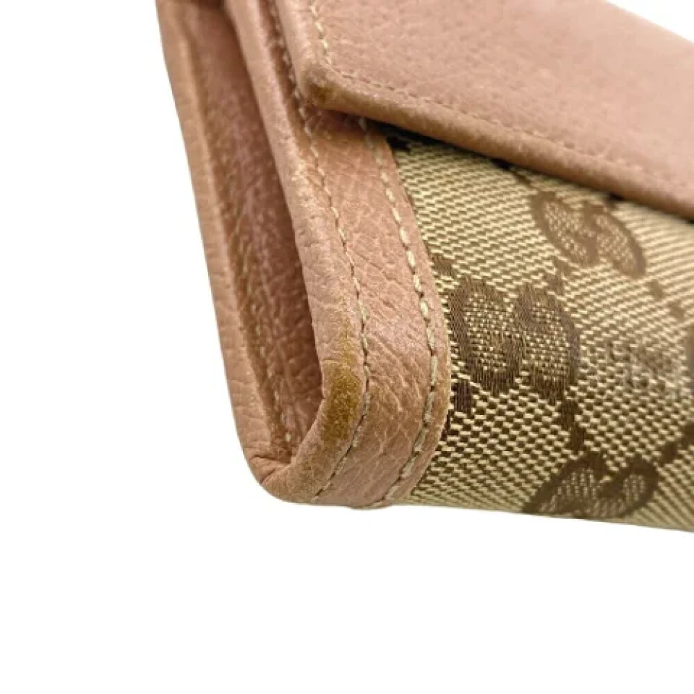 Gucci Vintage Pre-owned Canvas wallets Beige Dames