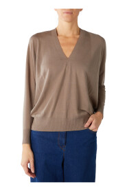 V-hals gebreide kleding