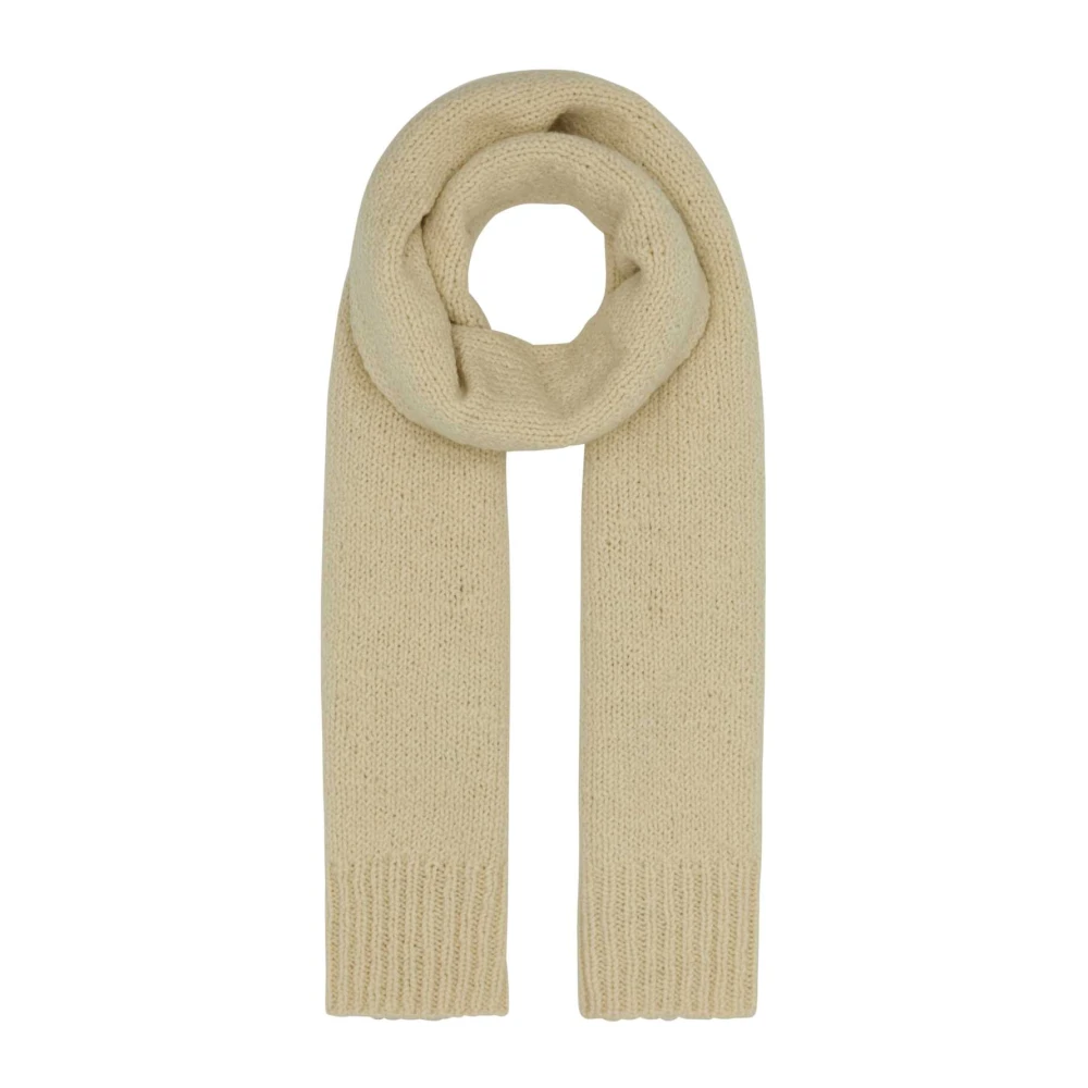 Jil Sander Ivory Wool Scarf White Heren