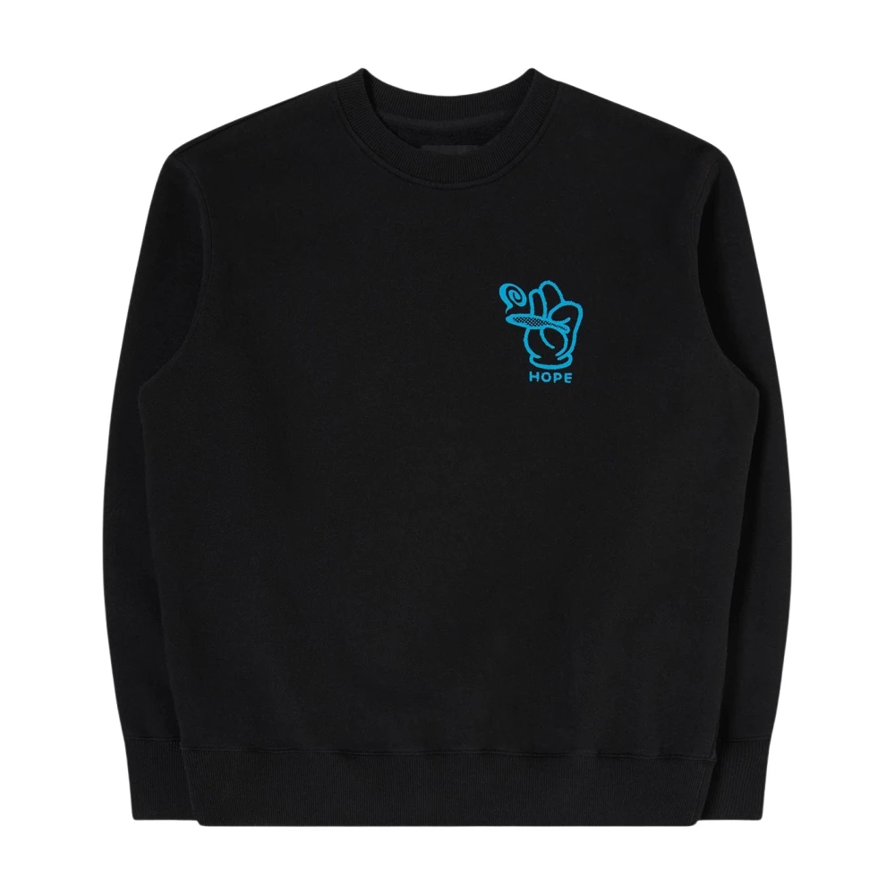 Edwin Hoop Provider Sweat Heavy Geborsteld Felpa Black Heren