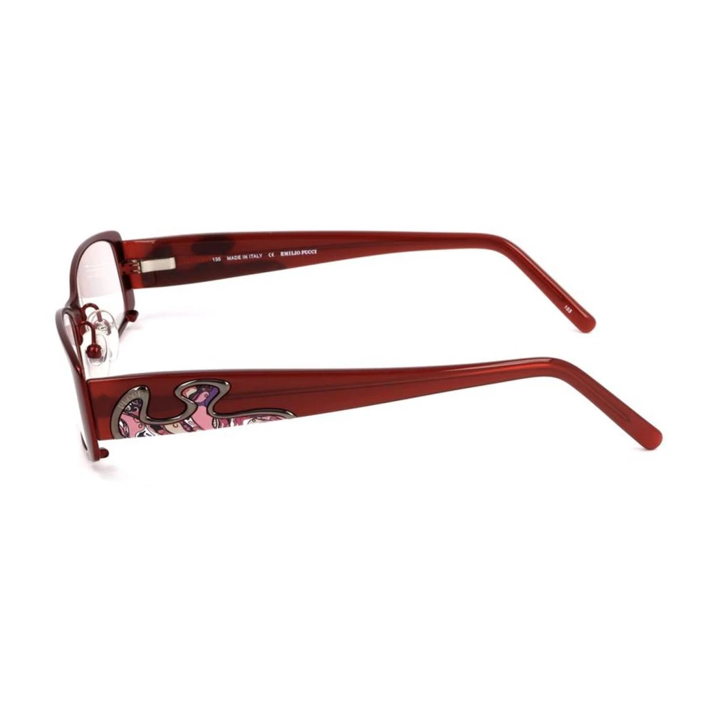 EMILIO PUCCI Rode Metalen Frames met Robijnwijzerplaat Red Dames