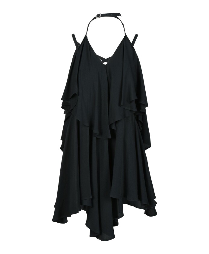 robe-courte-avec-encolure-dos-torsadee