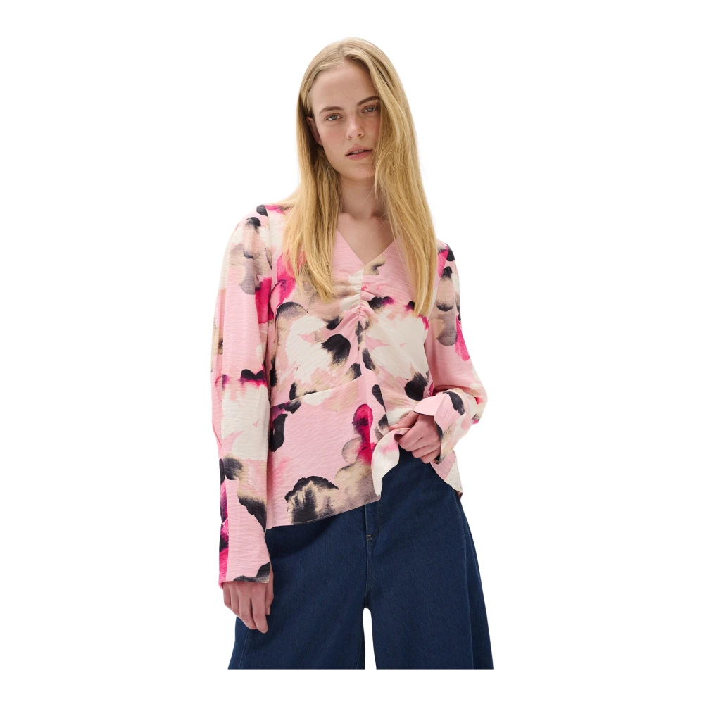 InWear Blouse Pale Pink Flower Clouds Pink Dames