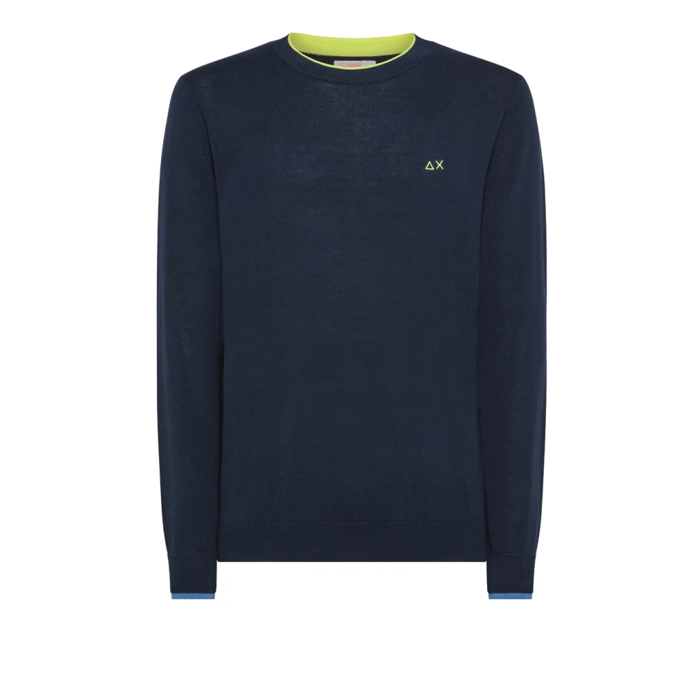 Sun68 Blauwe Katoenen Trui Blue Heren