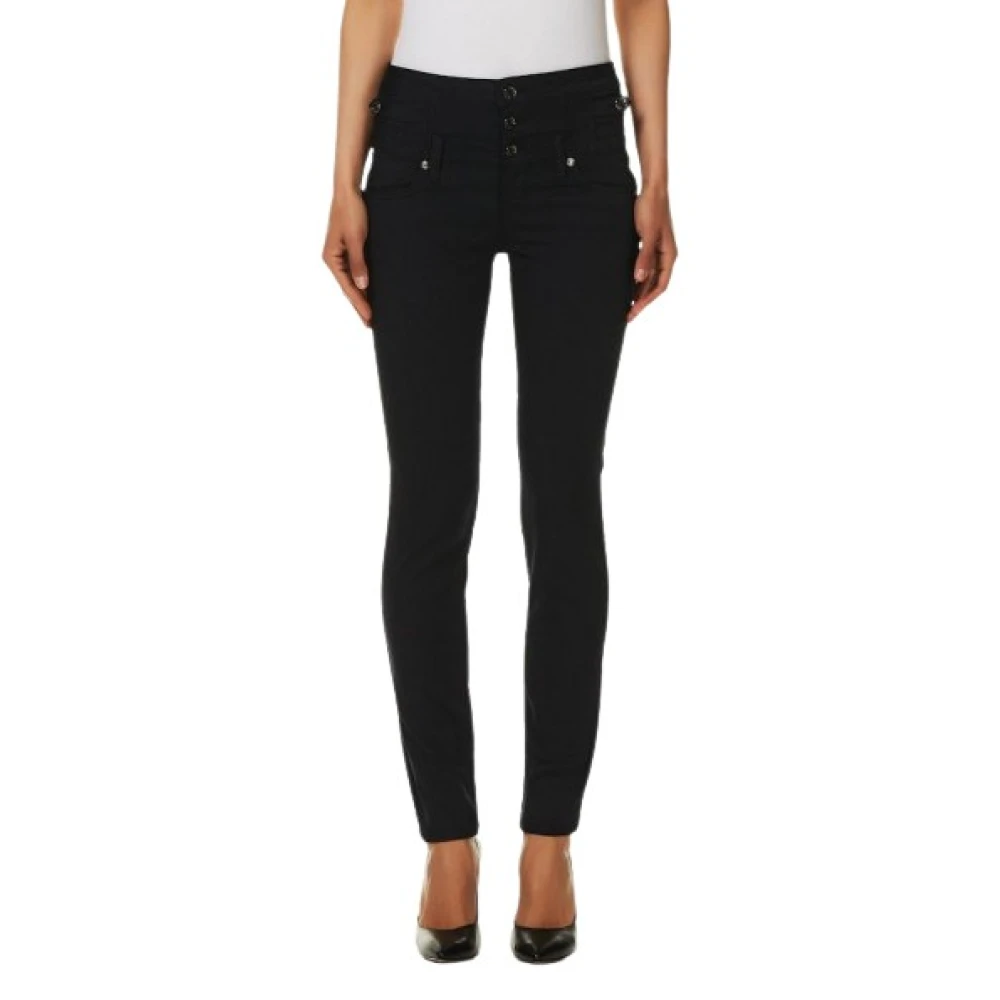 Liu Jo Vrouw Blauw Broeken Dames, W28, Katoen, Skinny Rampy Broeken