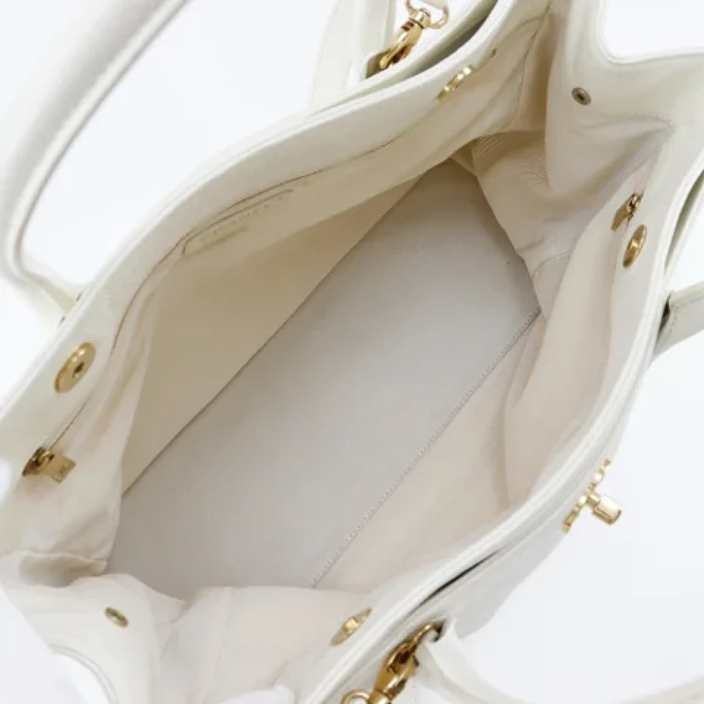 Chanel Vintage Pre-owned Leather chanel-bags White Dames