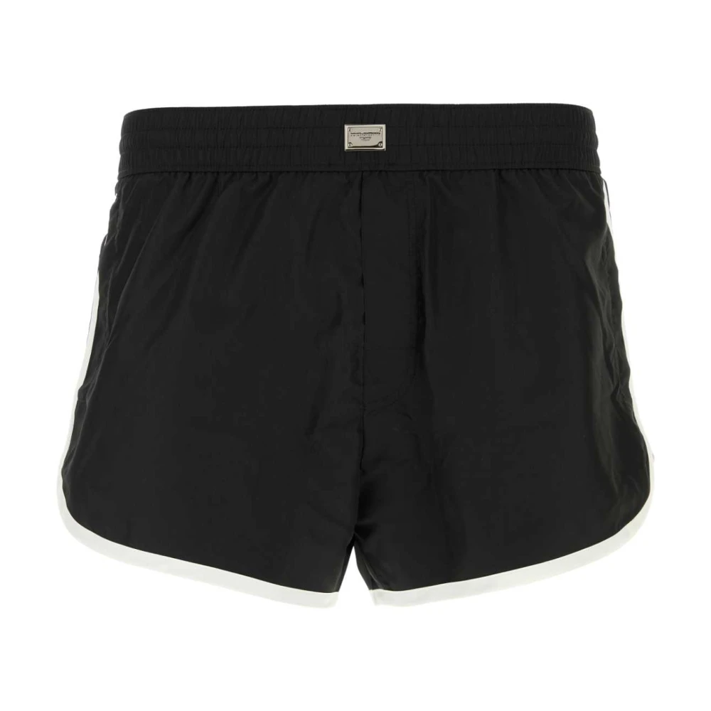 Dolce & Gabbana Stijlvolle zwarte polyester zwemshorts Black Heren