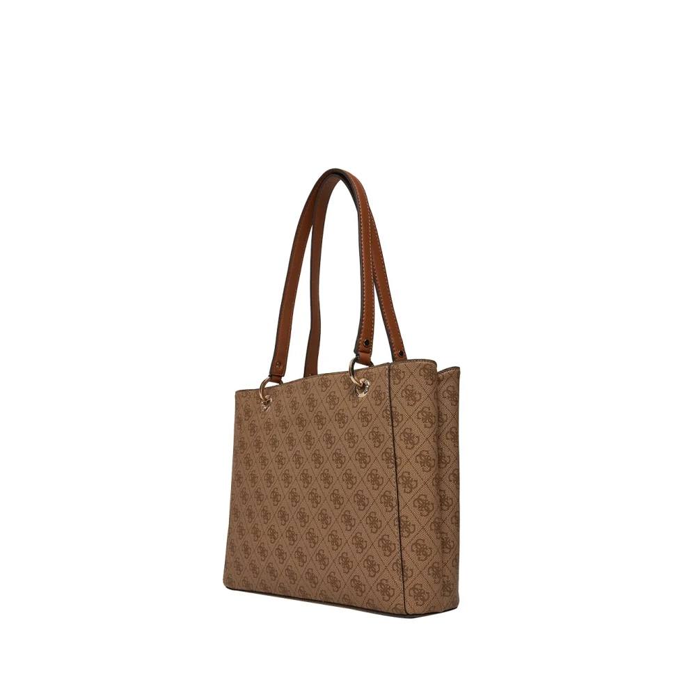 Guess Beige Shopper Tas met Gouden Details Beige Dames