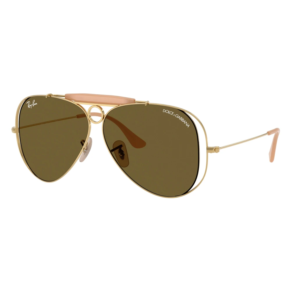 Ray-Ban RB3138M, Arista Gold Sunglasses Dark Brown lenses, Mojo Glasses - Image 5
