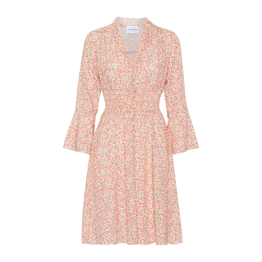 American Dreams Korte Roze Bloemenjurk Pink Dames