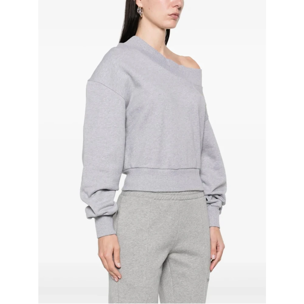 The Attico Stijlvol Katoenen Sweatshirt voor Garderobe Gray Dames