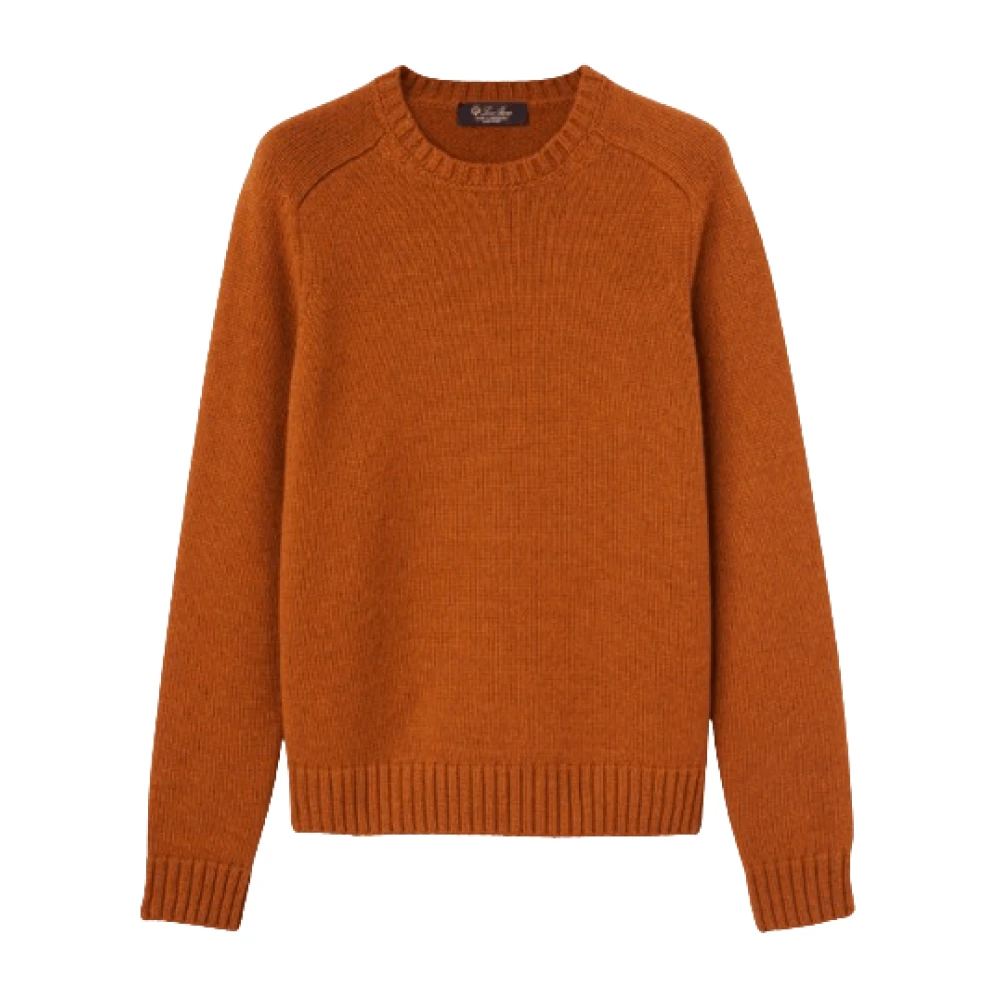 Loro Piana Zachte Bruine Cashmere Crew Neck Sweater Brown Dames