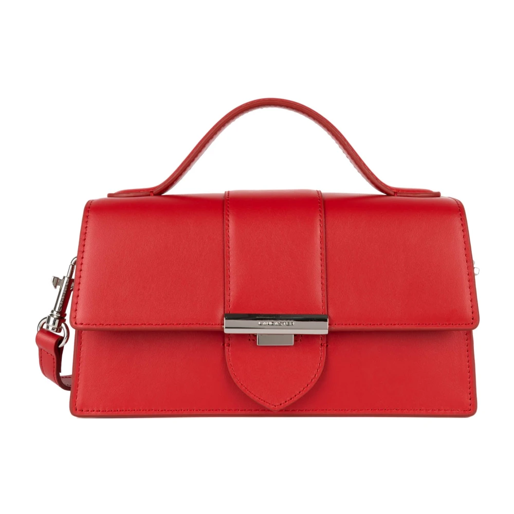 Lancaster Red Handbags, Female, One Size, Flap Bag With Metal Clasp In