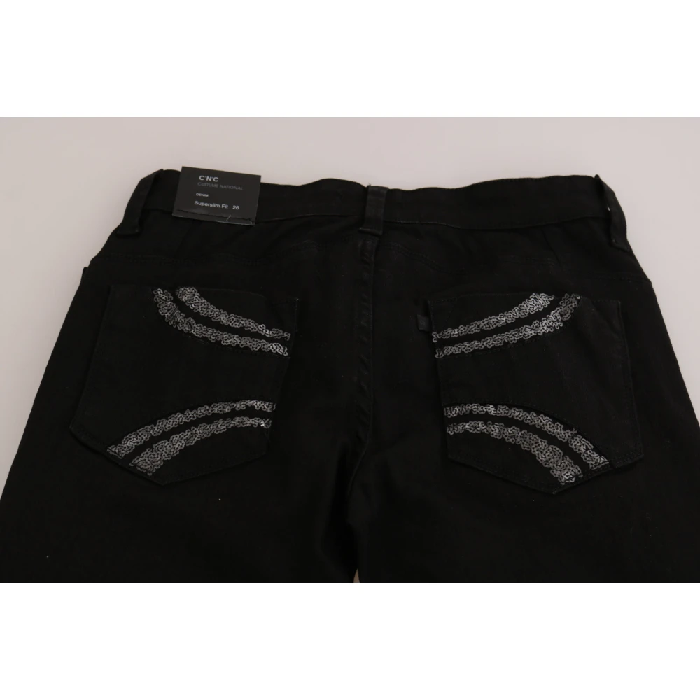 Costume National Elegante Zwarte Slim Fit Jeans Black Dames