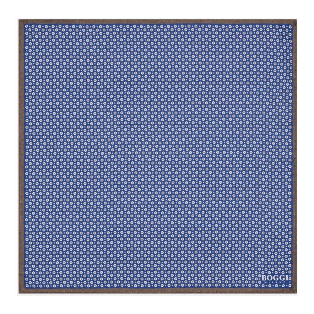 Boggi Milano Polka Dot Zijden Clutch Tas Blue Heren