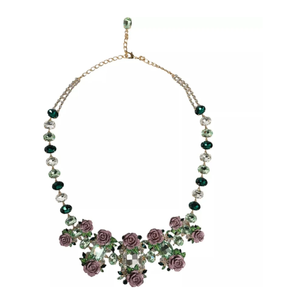 Dolce & Gabbana Donna Multicolor - Collana Statement In Cristallo E Oro - Accessories - E - One Size