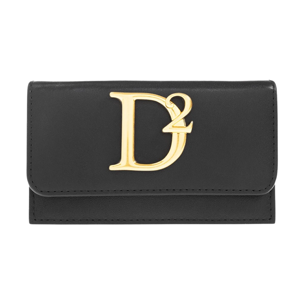 Dsquared2 Women's Black Wallets & Cardholders, One Size, Cardholder With Snap Closure
