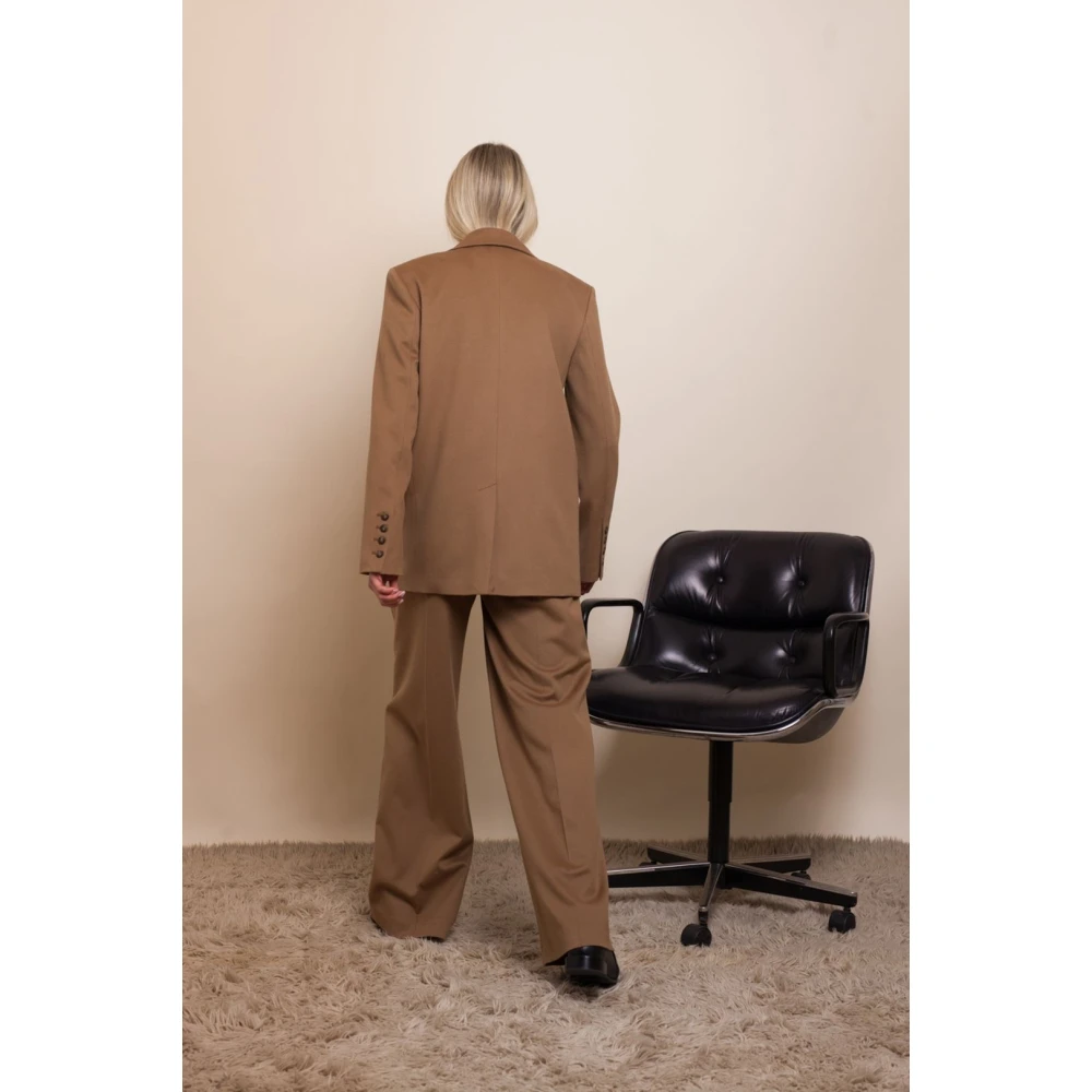Loulou Studio Wollen Doeskin Blazer Loro Piana Brown Dames