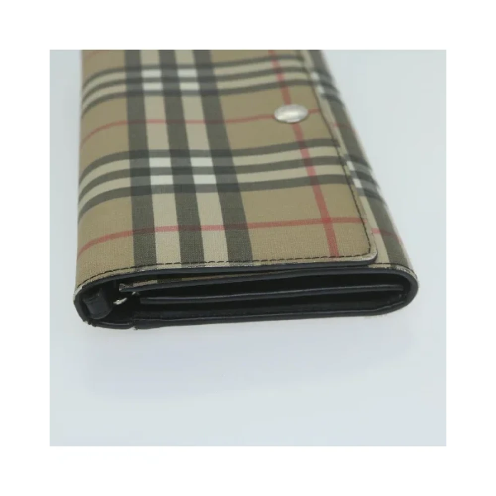 Burberry Vintage Pre-owned Plastic wallets Beige Dames